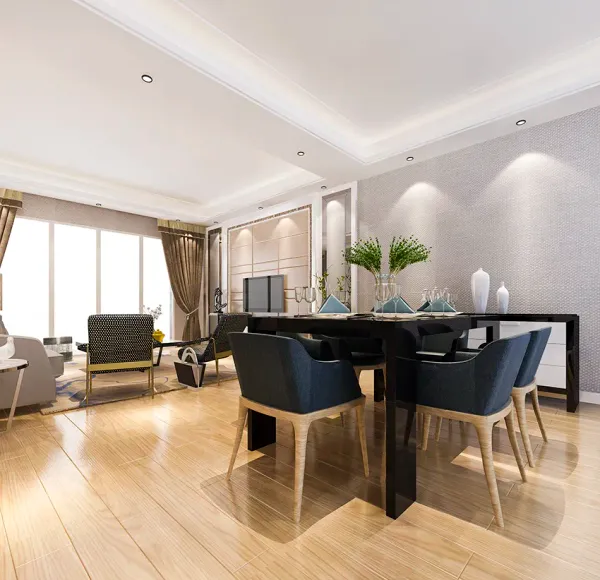 Modern interior with premium hardwood flooring